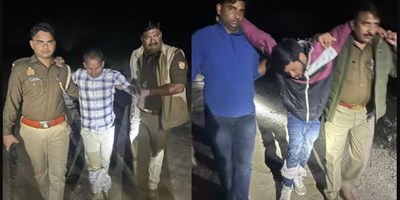 सुल्तानपुर: पेट्रोल पंप लूटकांड के दो बदमाश पुलिस मुठभेड़ के बाद गिरफ्तार, जवाबी फायरिंग में सिपाही भी घायल 