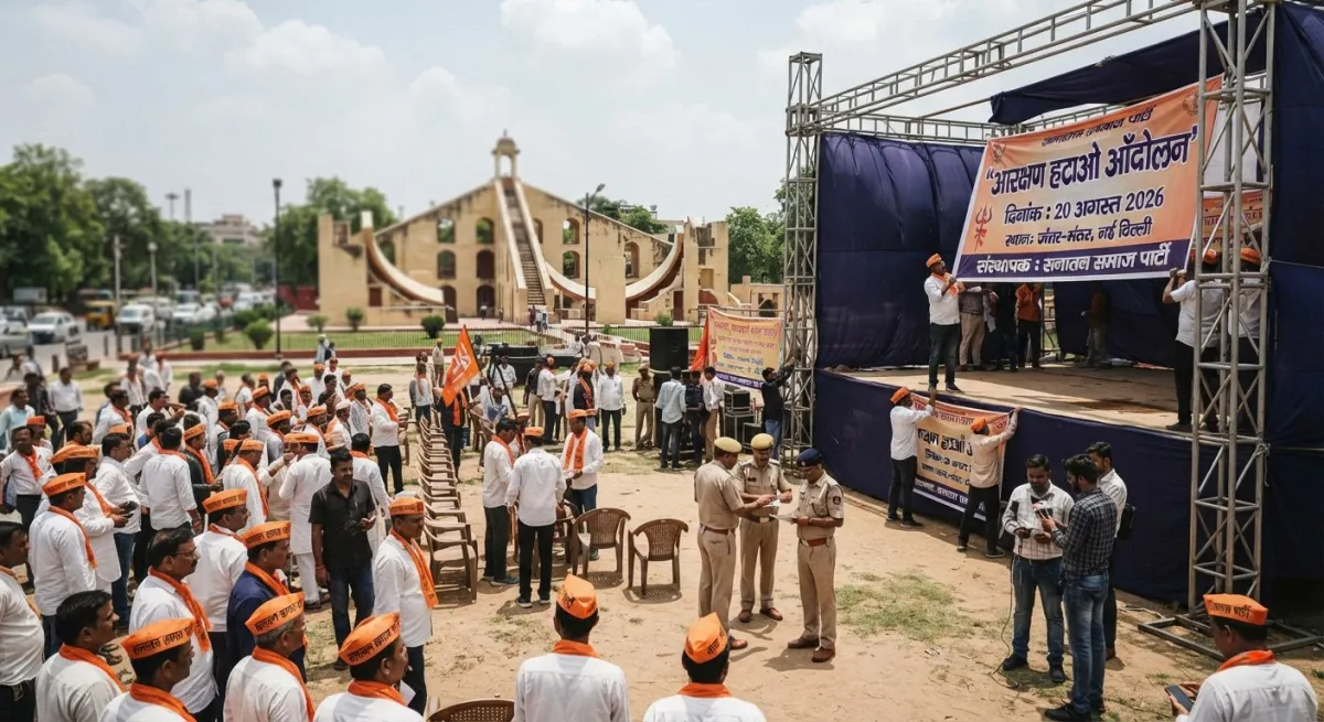 20 अगस्त को जंतर-मंतर पर ‘आरक्षण हटाओ आंदोलन’, सनातन समाज पार्टी  को अनुमति