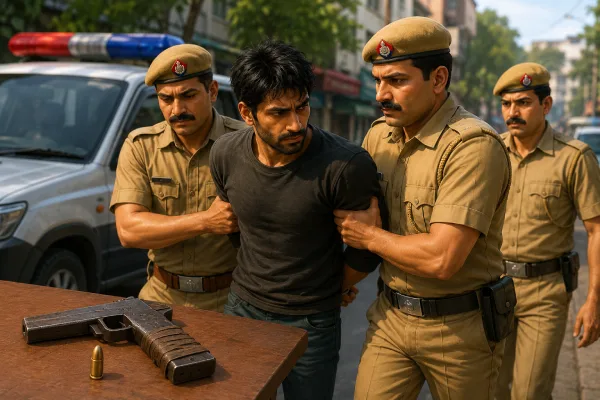 पटपड़गंज औद्योगिक क्षेत्र में हिस्ट्रीशीटर गिरफ्तार, देसी कट्टा और कारतूस बरामद