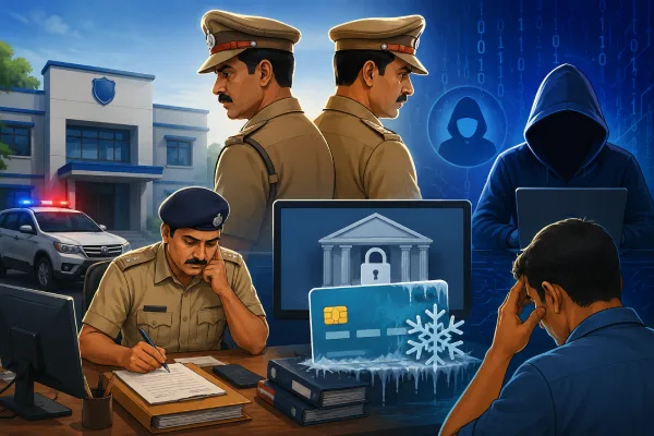 नोएडा: गलत बैंक खाता फ्रीज करने पर साइबर निरीक्षक समेत दो निलंबित