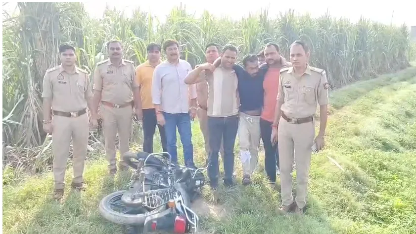 मुजफ्फरनगर में पुलिस-बदमाश मुठभेड़, ईंख के खेत में फायरिंग के बाद आरोपी गिरफ्तार